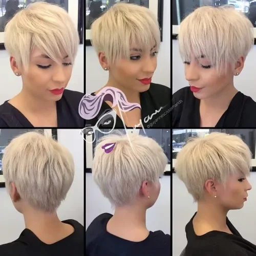 Vivid Choppy Platinum Pixie