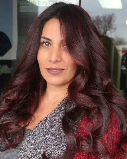 Burgundy Deep Tones With Highlights