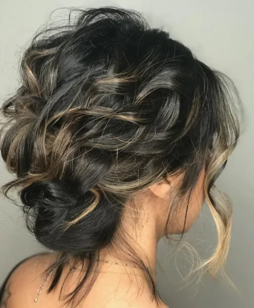 Glassy Blackened Tease Updo