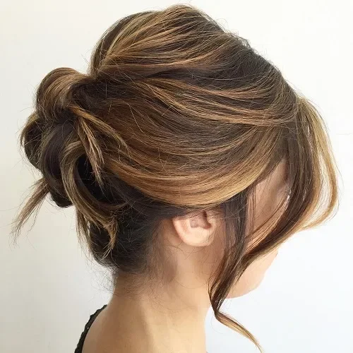 Caramel Twisted Crown Updo