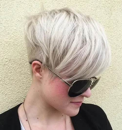 Platinum Swoop Pixie Crop