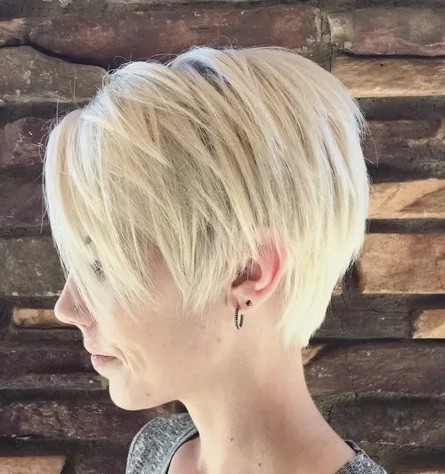 Icy Blonde Textured Pixie Bob