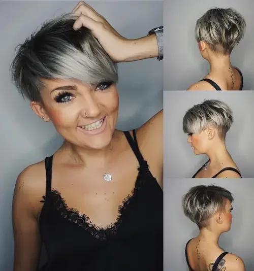 Two-Tone Side Swept Pixie