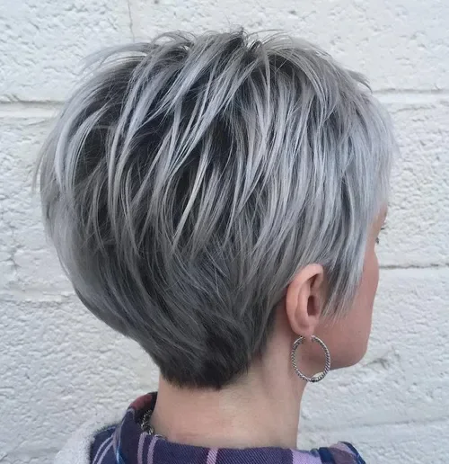 Silver Wedge Pixie Crop