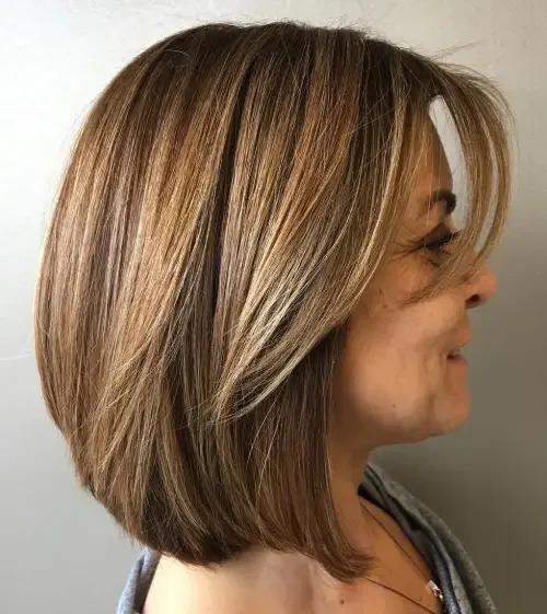 A-Line Lob With Bangs