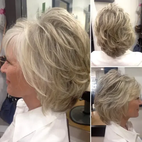 Feathery Neck-Length Textured Crop