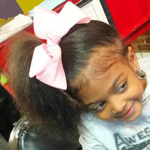 Sleek Side Pony With Bow