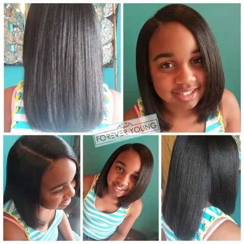 Straight Long Bob With Middle Part