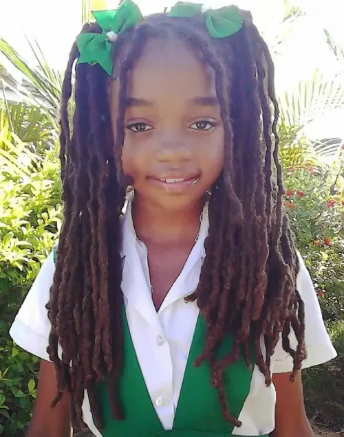 Long Dreadlocks With Green Clips