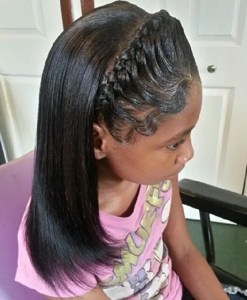 Sleek Half-Up Crown Braid