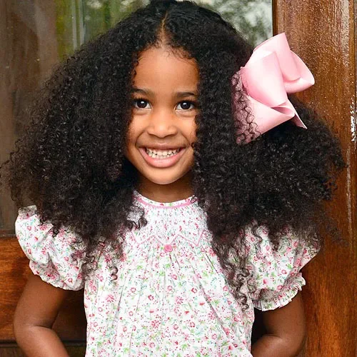 Big Bow Curly Puff Hair