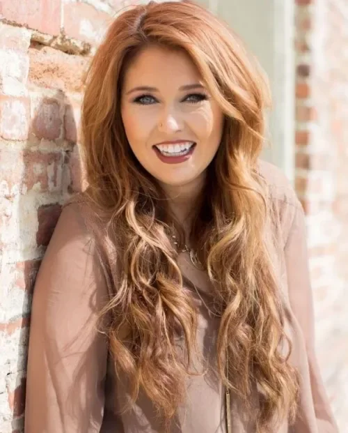 Long Strawberry Blonde Soft Waves
