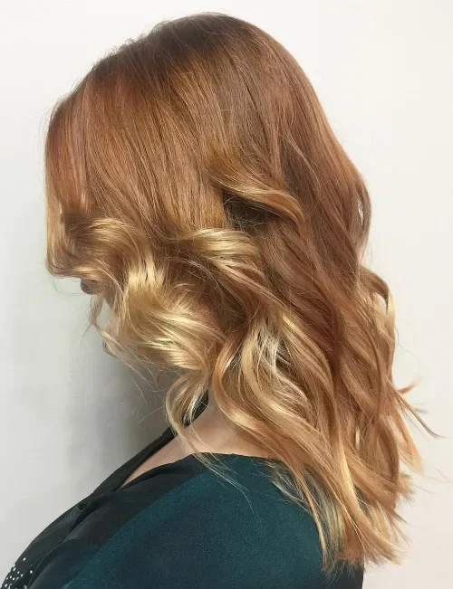 Dark Strawberry With Front Blonde Pop