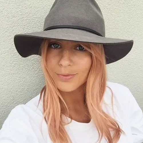 Long Strawberry Ginger Waves With Draped Bangs