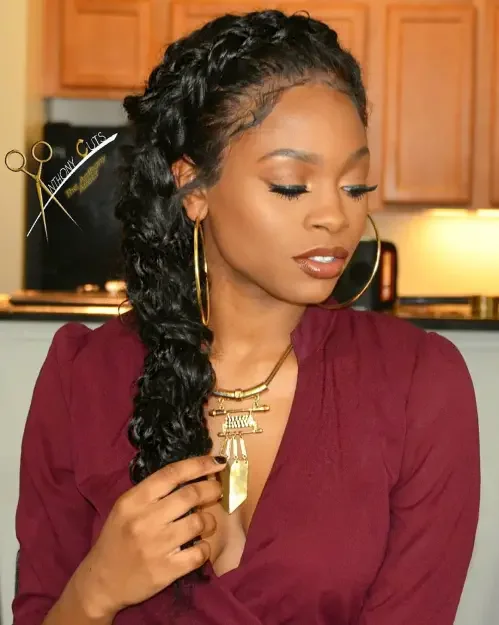 Butterfly Side Braid Ponytail