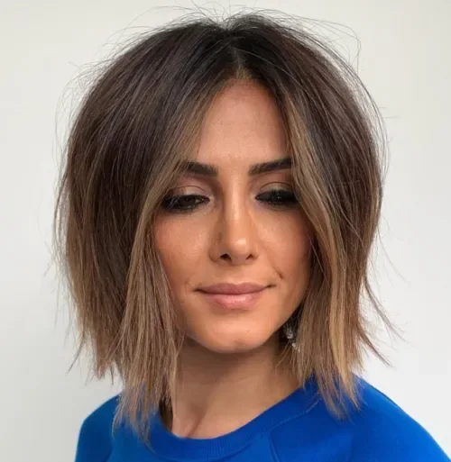 Blended Brunette Bob Layers