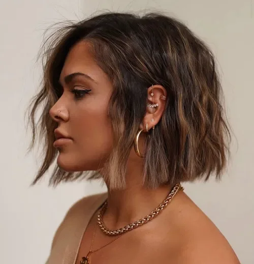 Side-Swept Curved Bob