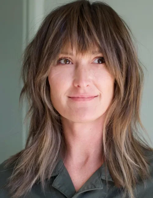 Soft Choppy Fringe Lob
