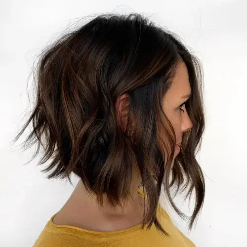 Wind-Swept A-Line Bob