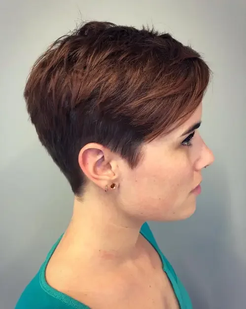 Two-Tone Dark Chestnut Pixie