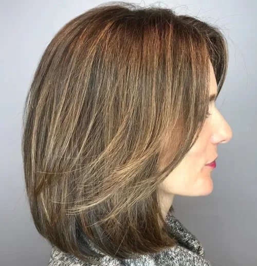 Feathered Side-Parted Lob