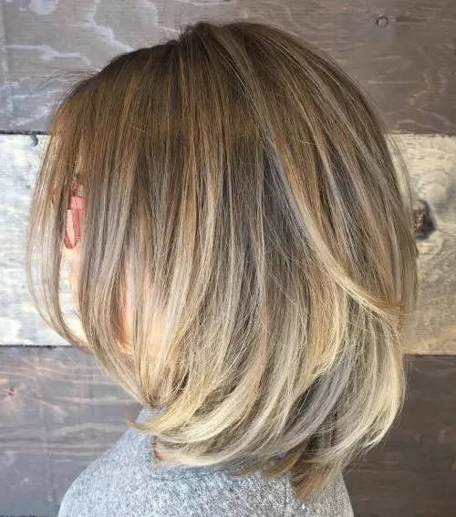 Bronde Ombre Round Bob Layers