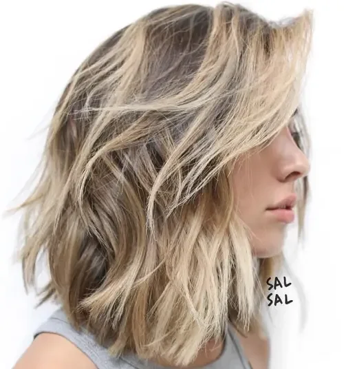 Angled Choppy Lob With Texture