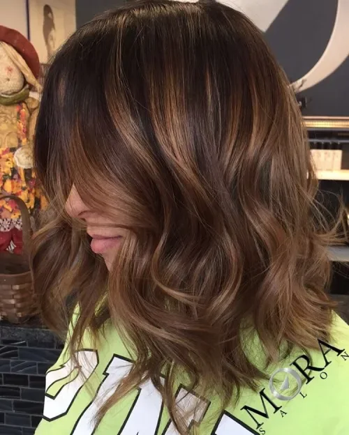 Copper-To-Caramel Glossy Waves