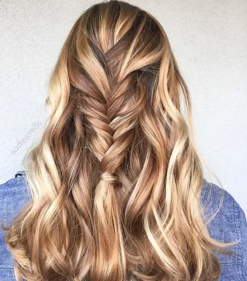 Extra-Long Braided-Like Caramel Waves