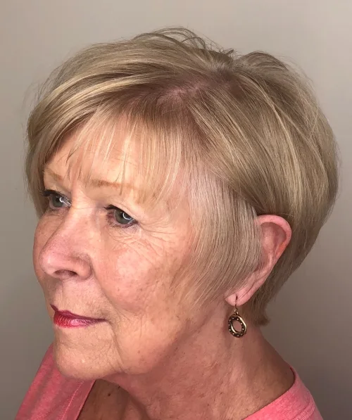 Dirty Blonde Wispy Bob Pixie