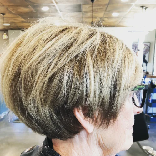 Golden Blonde Textured Bob Pixie