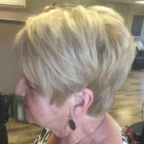 Soft Blonde Flipped Pixie Bob