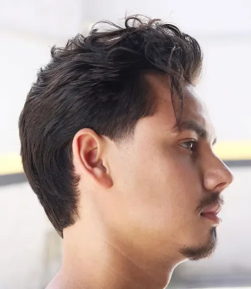Textured Side-Swept Undercut Fade