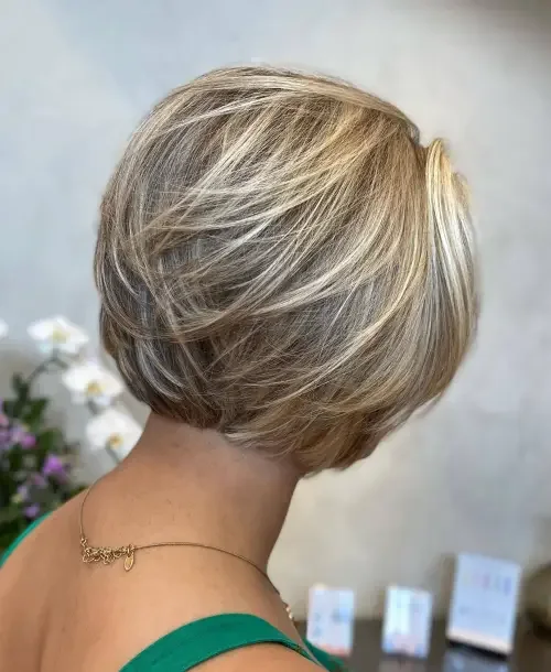 Golden Tousled Layered Pixie Bob