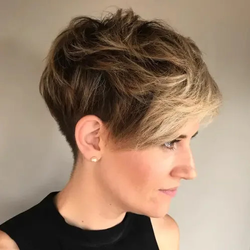 Voluminous Messy Faux Bang Pixie