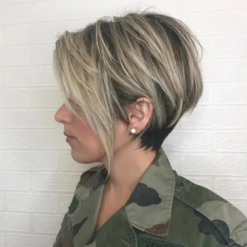 Asymmetrical Long Choppy Pixie