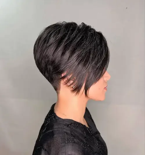 Side-Tapered Pixie With Micro Fringe