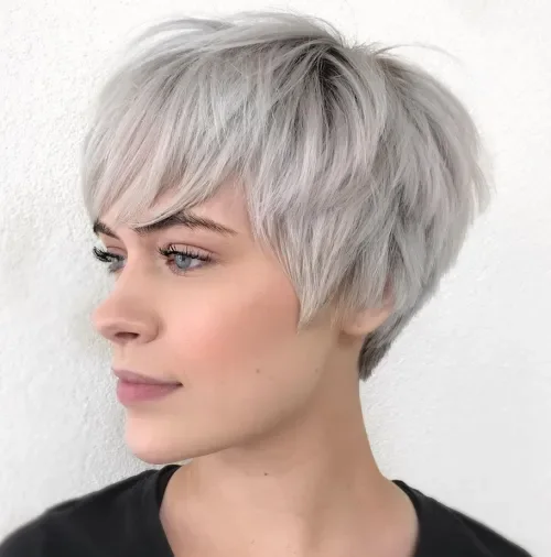 Icy Blonde Soft Pixie Crop