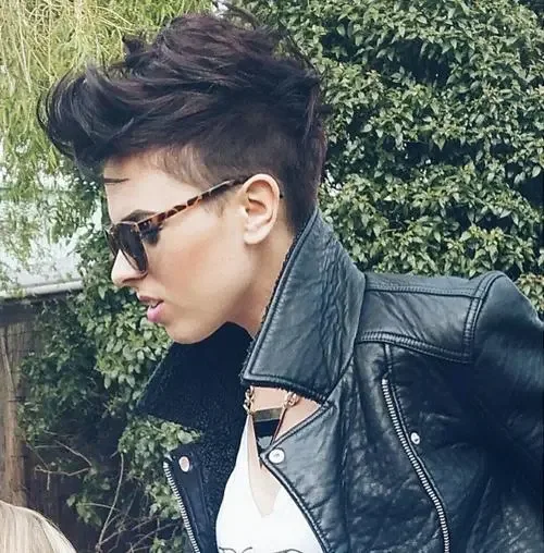 Tapered Side Shag Pixie