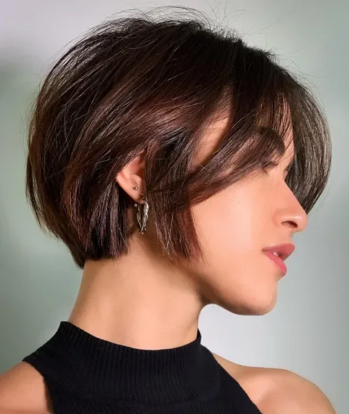 Short Inverted Bob With Side Bangs