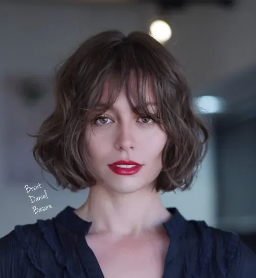 Wavy Shag French Bob Fringe