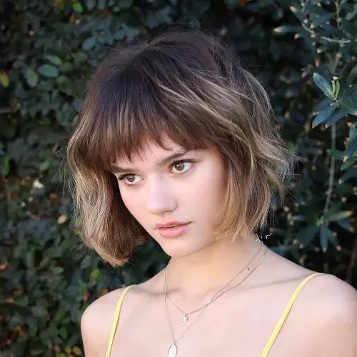Razored Wavy Chin Bob Fringe