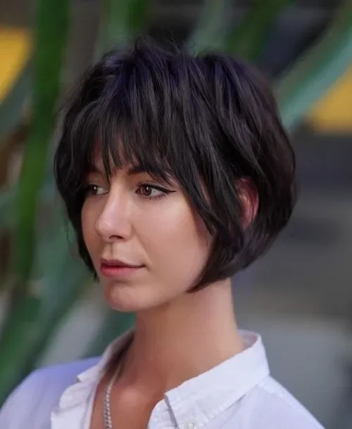 Shaggy Wolf Bob With Fringe