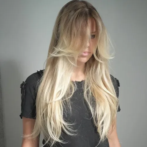 Long Curtain Bangs With Waves