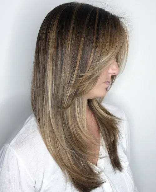 Long Face-Framing Layered Cut
