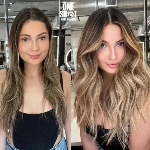 Sandy Bronde Choppy Layer Lob