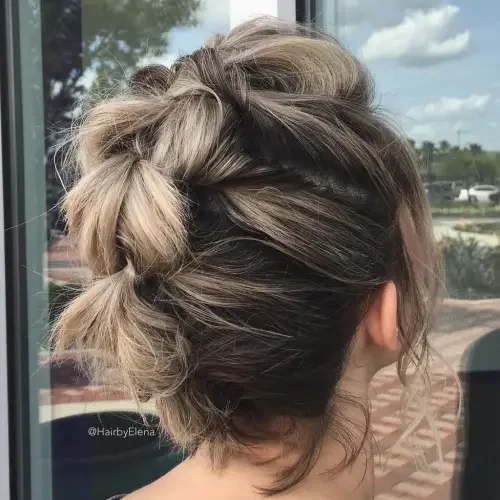 Braided Faux Hawk Updo