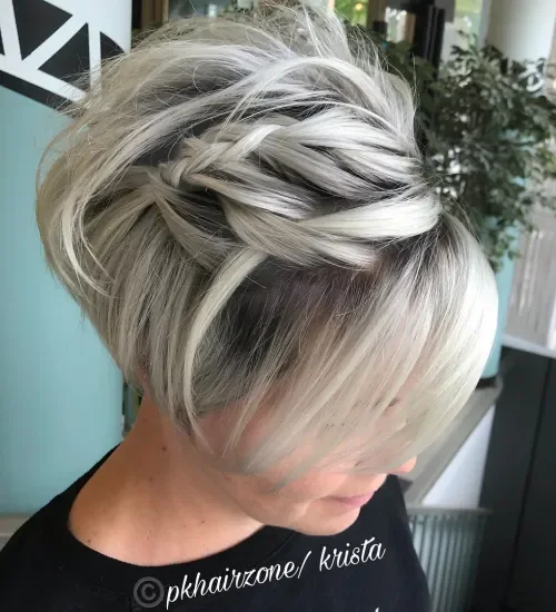 Short Layered Bob With Braids