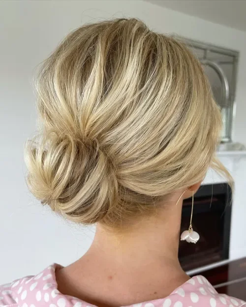 Low Bun With Clip-In Volume