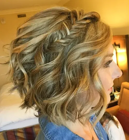 Wavy Bob With Fishtail Detail